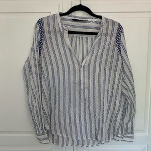 Zara striped long sleeve Flowey blouse